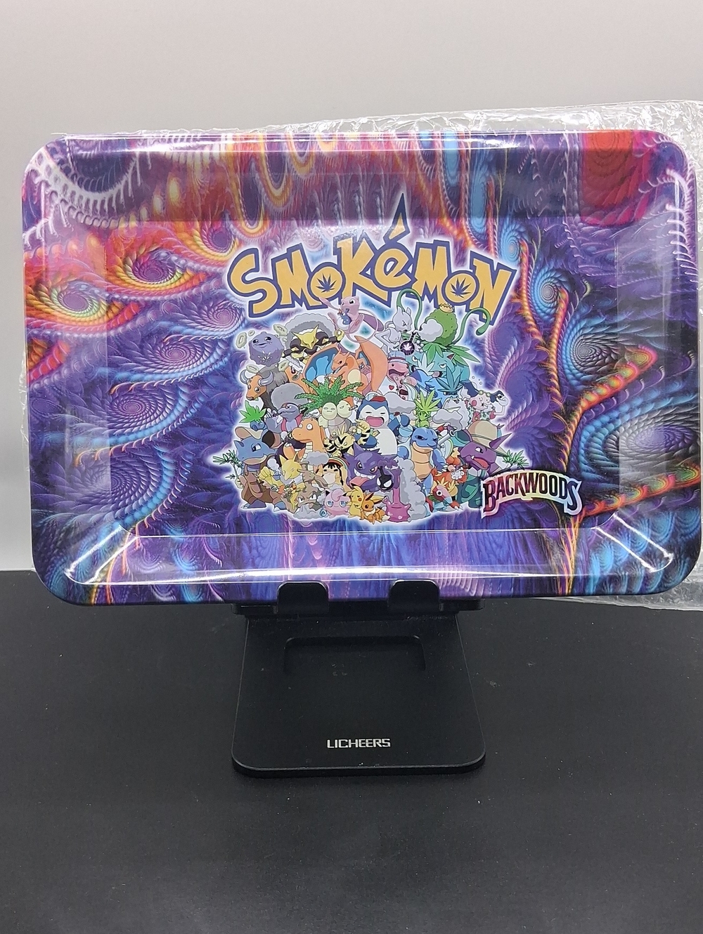 Smokemon Purple Psychedelic Rolling tray 5x7